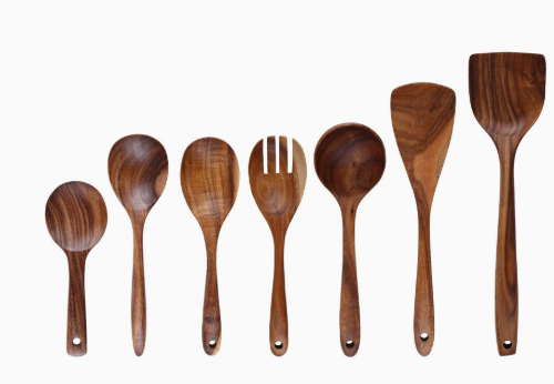 Wholesale 7-Piece Teak Kitchen Utensil Set