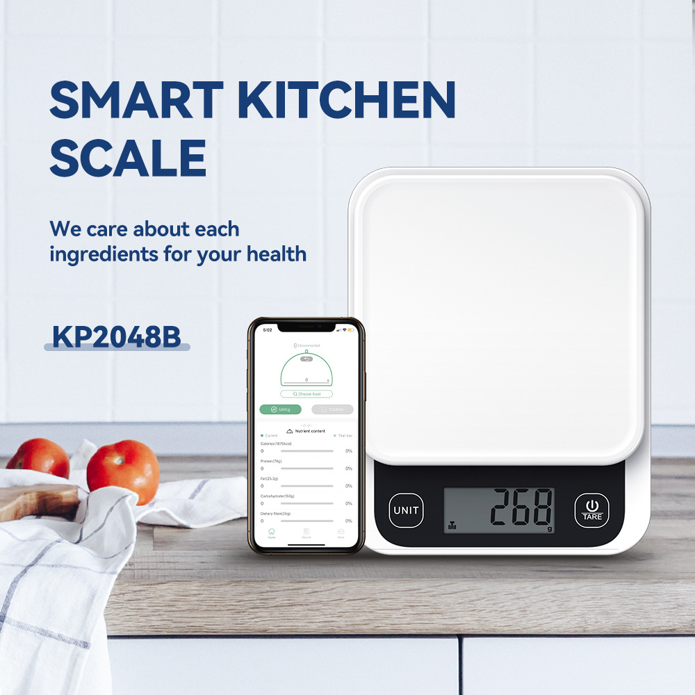 Smart Bluetooth Kitchen Nutrition Scale with Calorie Calculator App