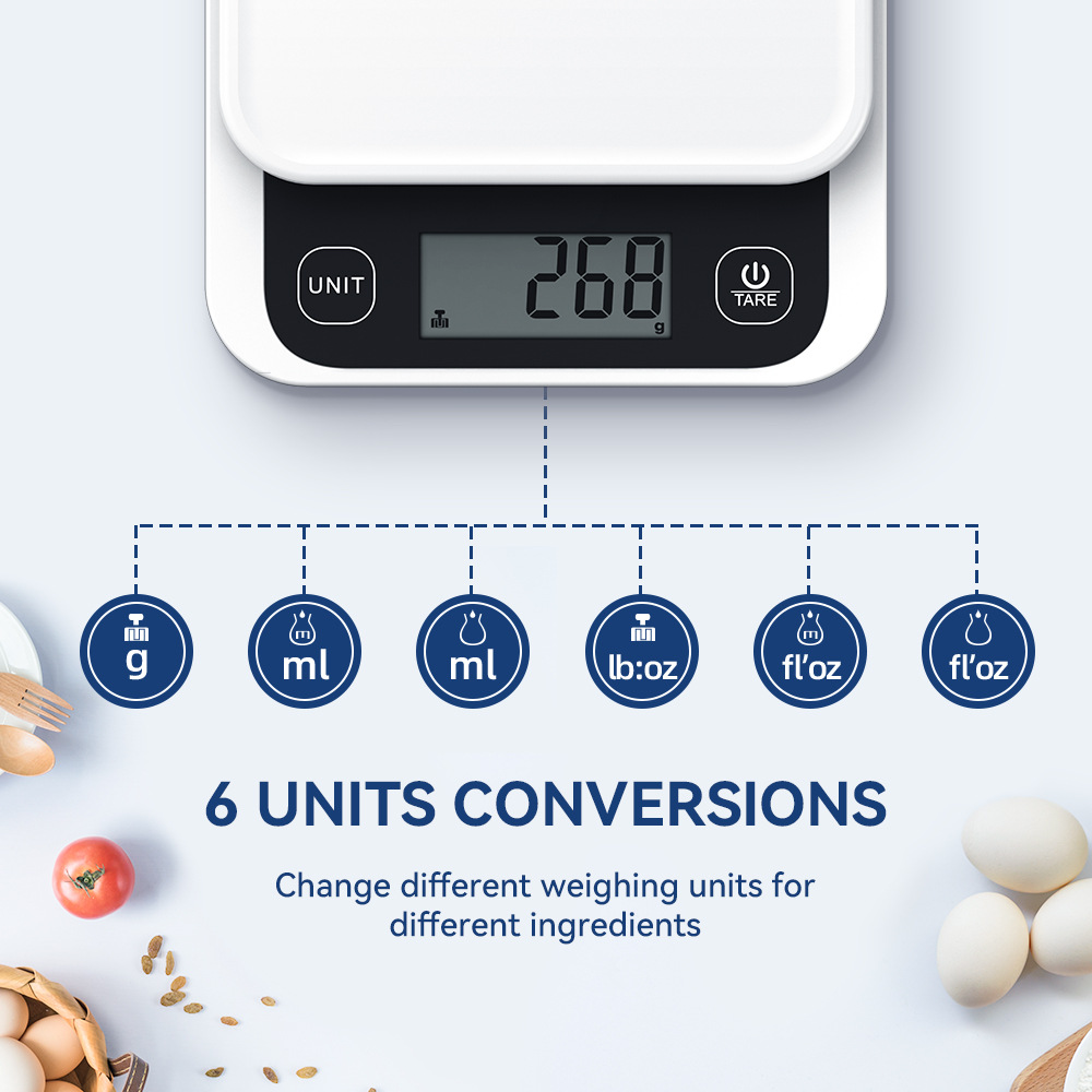 Smart Bluetooth Kitchen Nutrition Scale with Calorie Calculator App