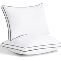 CozyLux Pillows King Size Set of 2 Soft and Supportive 3D Down Alternative Bed Pillows for Sleeping 2 Pack Luxury Hotel Quality Gusseted Bedding Pillows for Back Stomach or Side Sleepers (18x34)